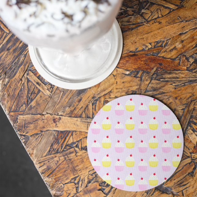 Cupcake Baking Birthday Runder Pappuntersetzer (Von Creator hochgeladen)