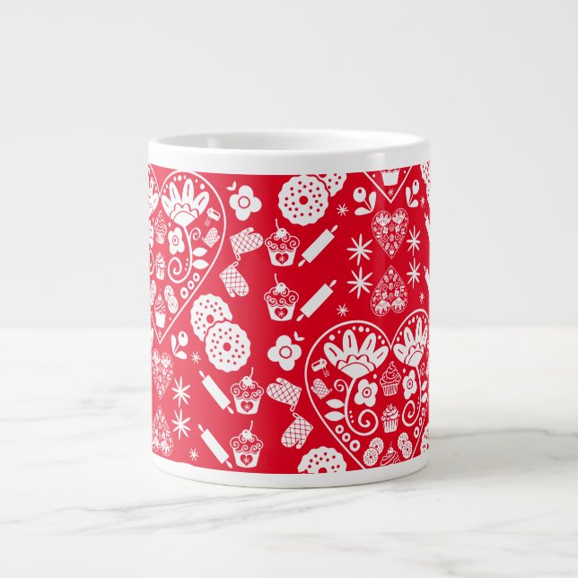 Cupcake Baking Folk Jumbo-Tasse (Vorderseite)