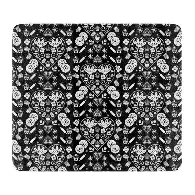 Cupcake Baking Folk Schneidebrett (Vorderseite)