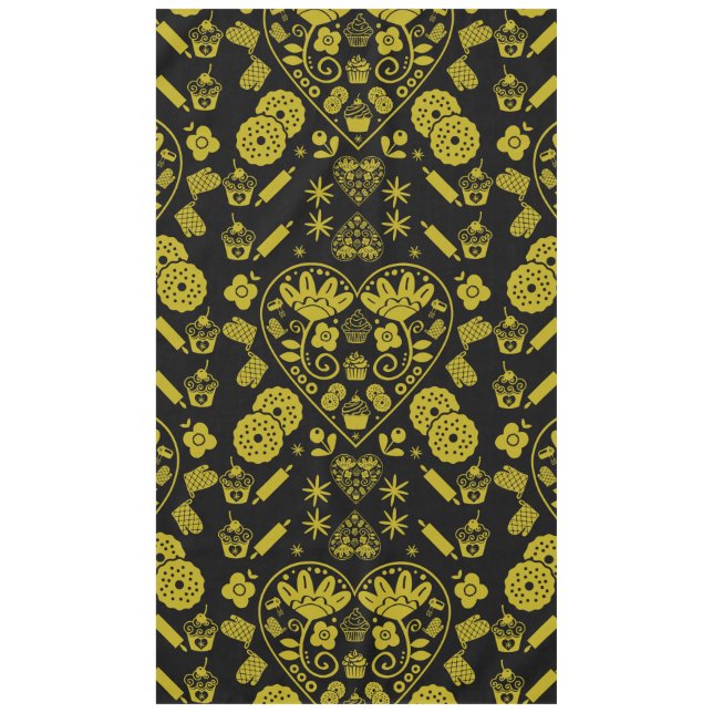 Cupcake Baking Folk Tischdecke (Vorderseite)