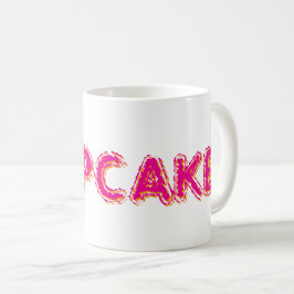 Cupcake Benutzerdefinierter rosa Text Kaffeetasse
