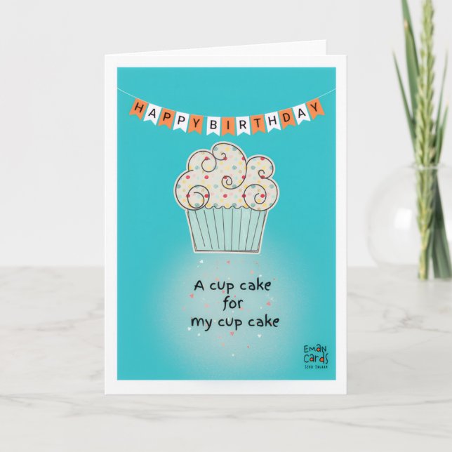 Cupcake Birthday Card Karte (Vorderseite)