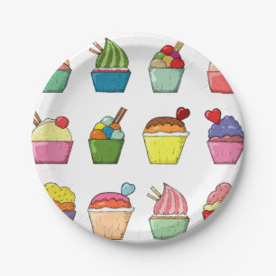 Cupcake Birthday Design Pappteller