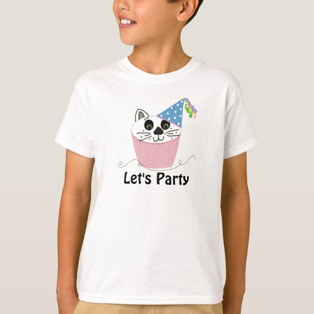 Cupcake Birthday Design T-Shirt (Vorderseite)