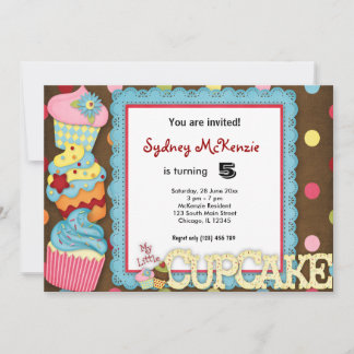 Cupcake Birthday Einladung