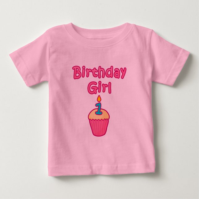 Cupcake Birthday Girl 1 Baby T-shirt (Vorderseite)