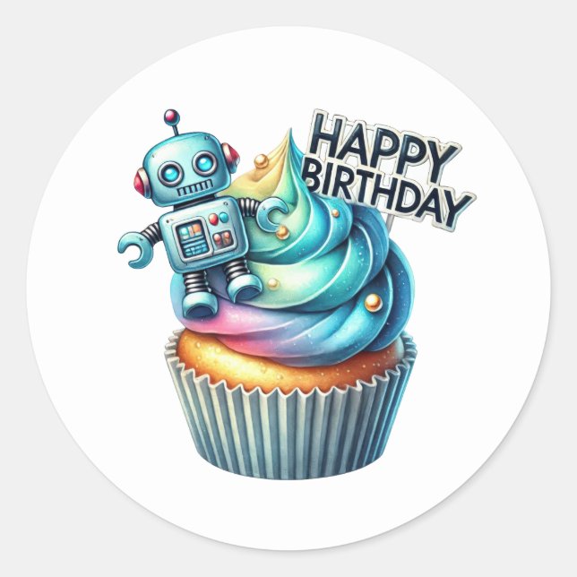 Cupcake Birthday Stickers (Vorderseite)