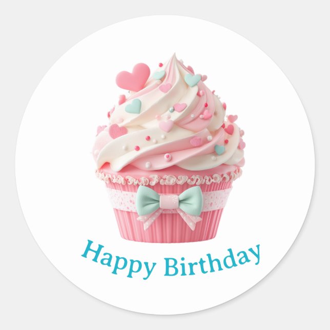 Cupcake Birthday Stickers (Vorderseite)