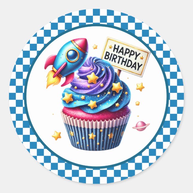 Cupcake Birthday Stickers (Vorderseite)