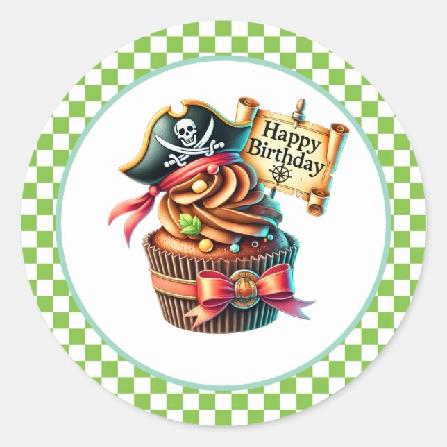 Cupcake Birthday Stickers (Vorderseite)