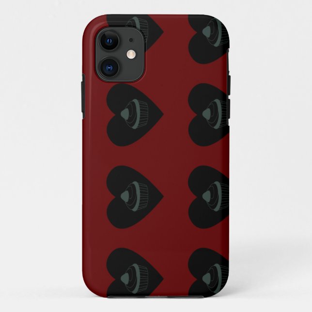 Cupcake blutrot schwarz Case-Mate iPhone hülle (Rückseite)
