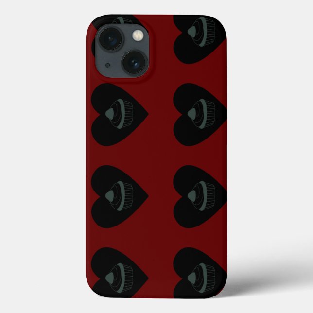Cupcake blutrot schwarz Case-Mate iPhone hülle (Rückseite)