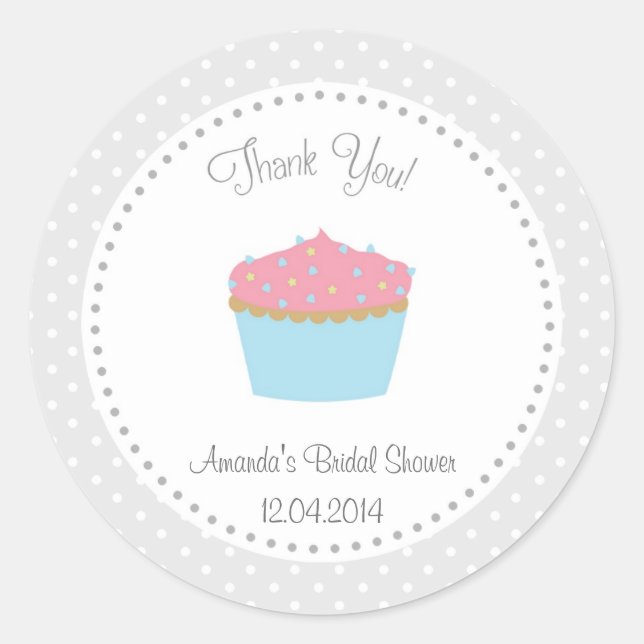 Cupcake Brautparty Sticker (Vorderseite)