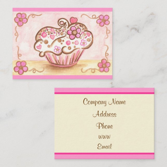 Cupcake Business Card Visitenkarte (Vorne/Hinten)
