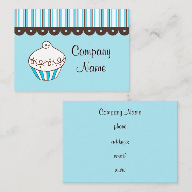Cupcake Business Card Visitenkarte (Vorne/Hinten)