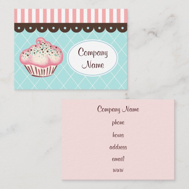 Cupcake Business Card Visitenkarte (Vorne/Hinten)