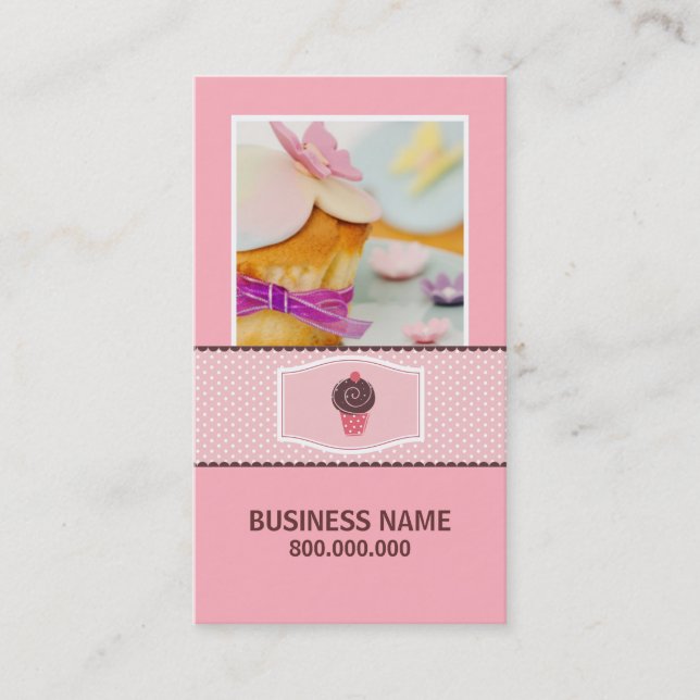 Cupcake Business Card Visitenkarte (Vorderseite)
