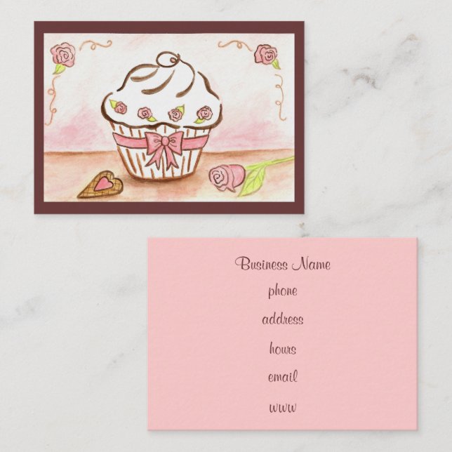 Cupcake Business Cards Visitenkarte (Vorne/Hinten)
