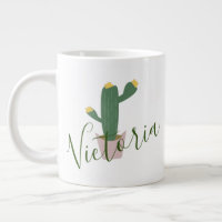 Cupcake Cactus Name Giant Coffee Tasse