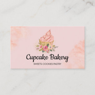 Cupcake Cake Baker Konditorei Köche rosa Visitenkarte