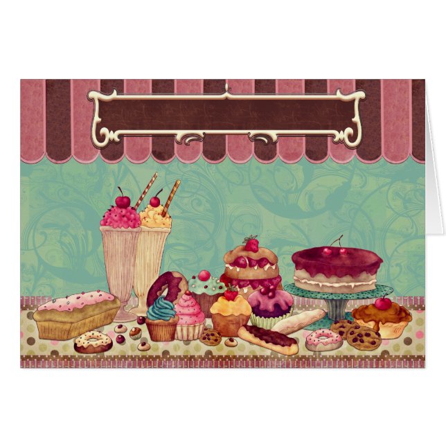 Cupcake Cake Party Signature Banner (Vorderseite (Horizontal))