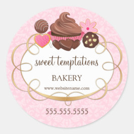 Cupcake Cake Pops Kochgebäck Verpackung Runder Aufkleber