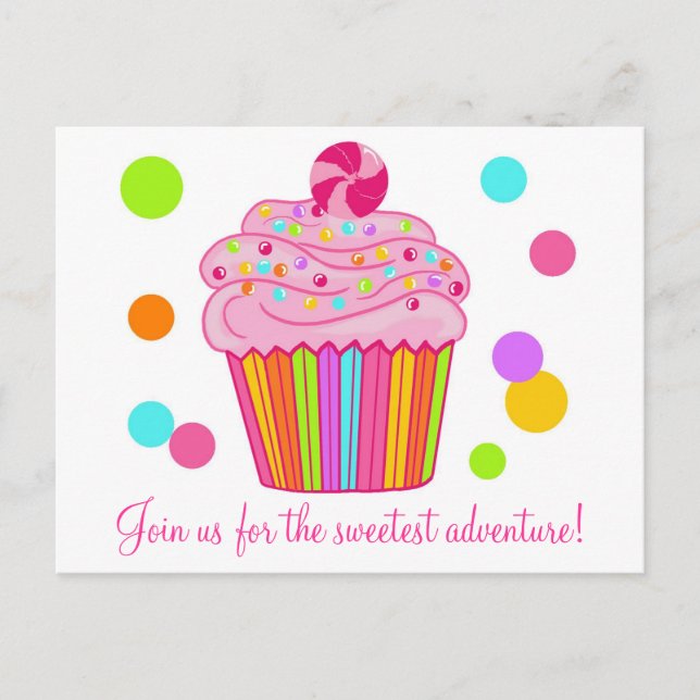 Cupcake Candy Surprise Postkarte (Vorderseite)