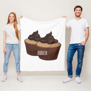 Cupcake Cartoon Illustration Fleecedecke