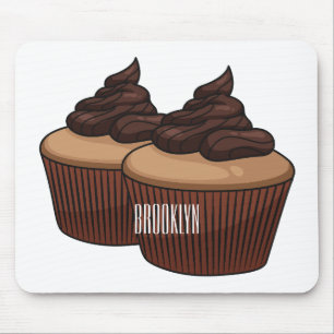 Cupcake Cartoon Illustration Mousepad