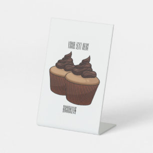 Cupcake Cartoon Illustration Sockelschild