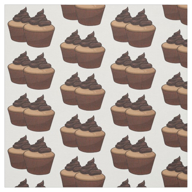 Cupcake Cartoon Illustration Stoff (Muster)