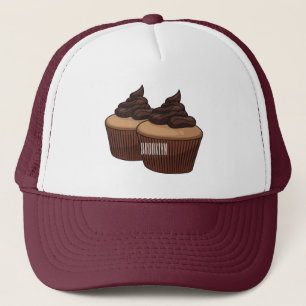 Cupcake Cartoon Illustration Truckerkappe