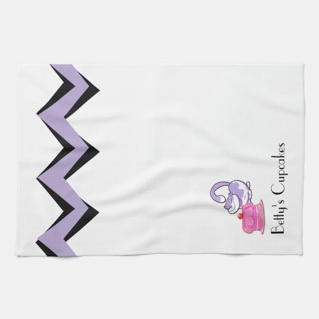 Cupcake Cat Art-Deko Handtücher (Horizontal)