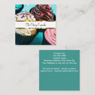 Cupcake Catering Services Business Cards Quadratische Visitenkarte