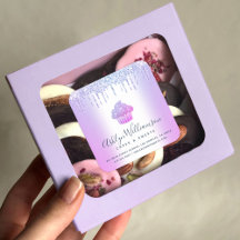 Cupcake Chic Bäckerei Koch Blau Lila Glitzer Tropf