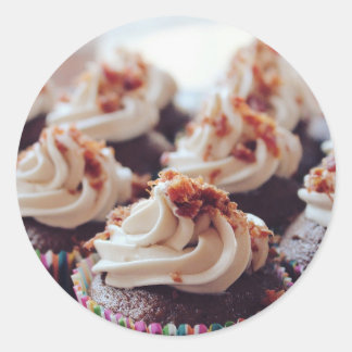 Cupcake Chocolate Klassischer Rundaufkleber Runder Aufkleber