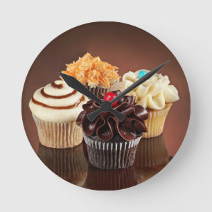 cupcake clock runde wanduhr