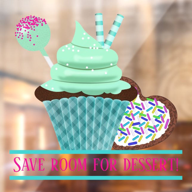 Cupcake & Cookie Fensteraufkleber (Blatt 2)