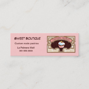 Cupcake Couture Pink Visitenkarten-Logo Mini Visitenkarte