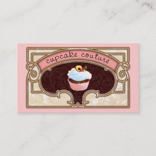 Cupcake Couture Pink Visitenkarten-Logo Visitenkarte