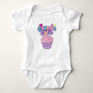 Cupcake Cutie Kawaii Style Konfetti, Punkte Herzen Baby Strampler