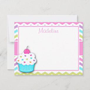 Cupcake danke Ihnen Hinweis, Cupcake Stationery Mitteilungskarte