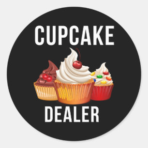Cupcake Dealer Baker Konditorei Runder Aufkleber