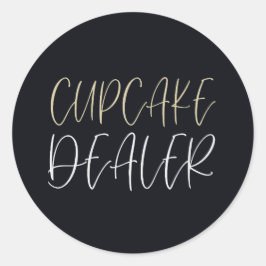 Cupcake Dealer Runder Aufkleber