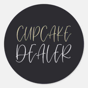 Cupcake Dealer Runder Aufkleber