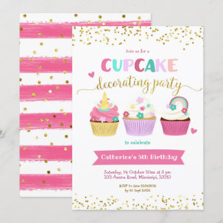 Cupcake Decoration Party Einladung