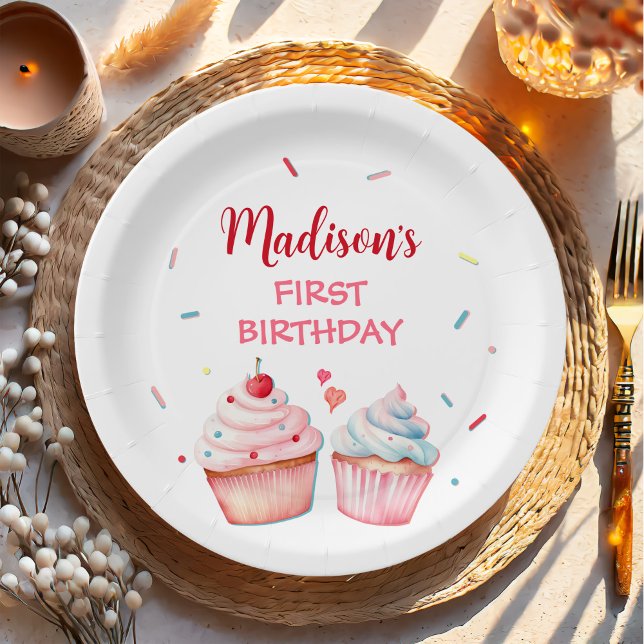 Cupcake Decoration Party Niedlich Backen Girl Gebu Pappteller (Von Creator hochgeladen)