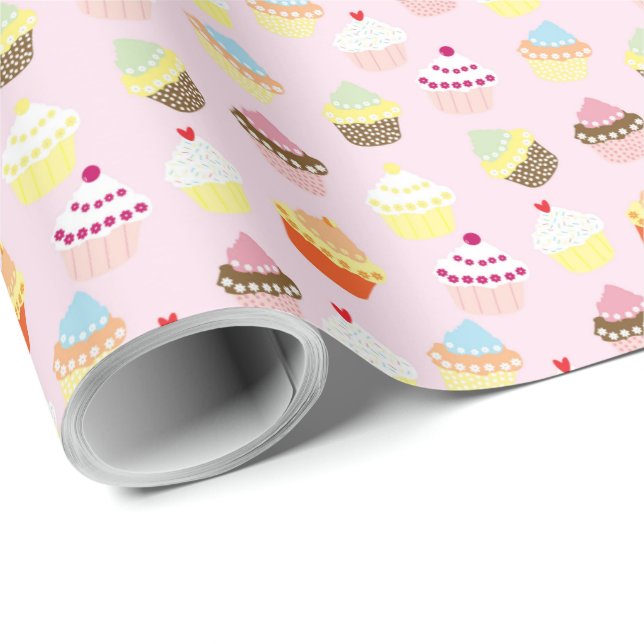 Cupcake Design Geburtstag Geschenkpapier Wrapping  (Rolleneckpunkt)