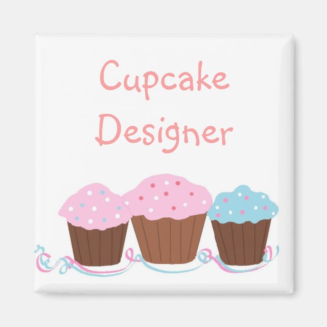 Cupcake-Designerin Magnet (Vorne)