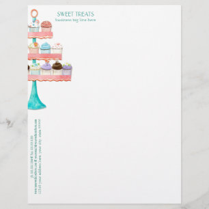 Cupcake Dessert Backbäckerei Business-Paket Briefbogen